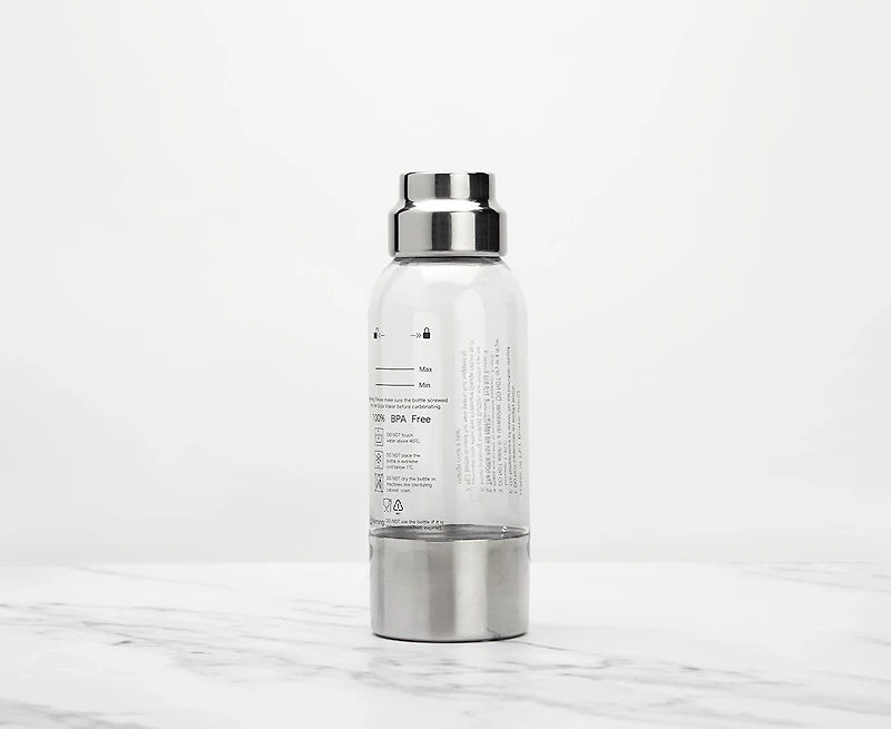 Bouteille de gazéification réutilisable thinkkitchen, 500 ml, argent