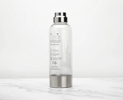 Bouteille de gazéification réutilisable thinkkitchen, 1L, argent