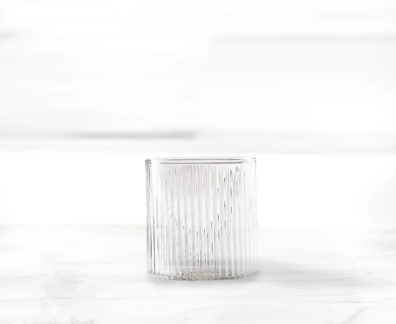 Ensemble de verres côtelés Pulse, transparent, Ens. de 12