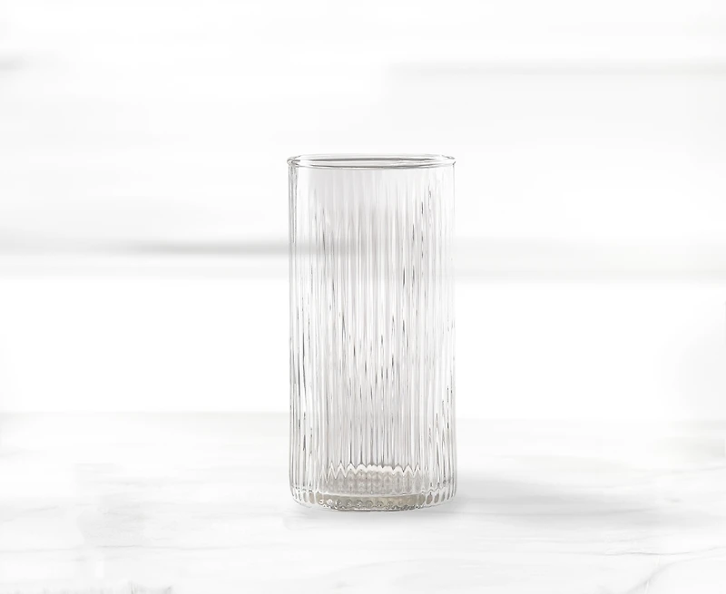 Ensemble de verres côtelés Pulse, transparent, Ens. de 12
