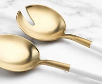 Regan 2-Pc Salad Utensils, Gold & White