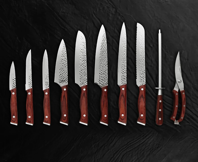 Ensemble de couteaux Rowen 16 pièces avec bloc en bois