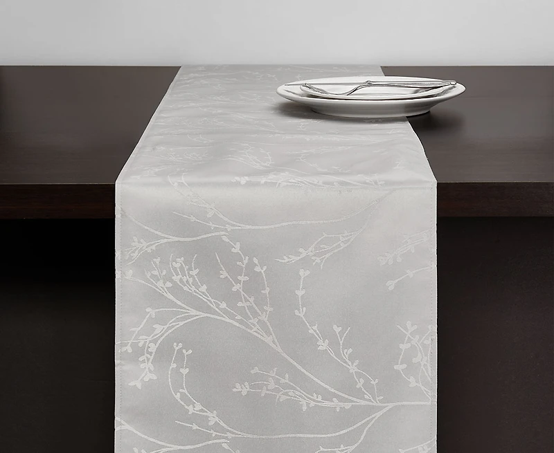 Chemin de table Hampton, gris