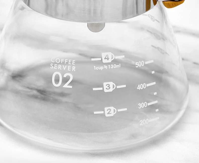 Carafe à café Java & Co en verre et à bois, 600 ml