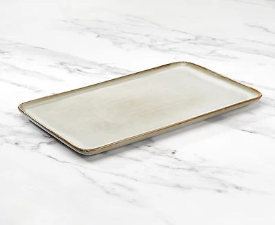 Assiette rectangulaire Sandstone, 32 cm