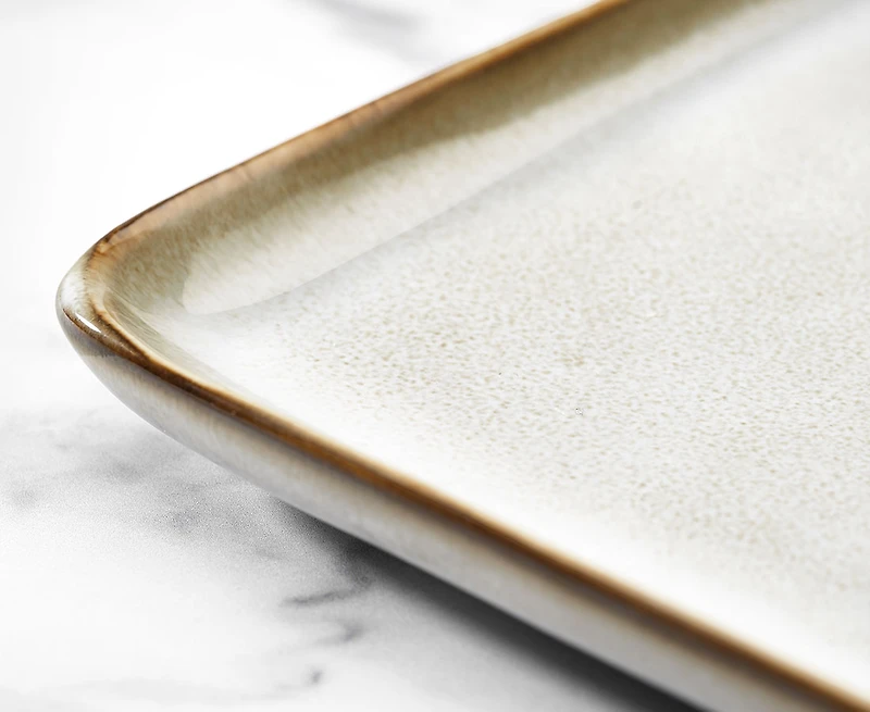 Assiette rectangulaire Sandstone, 32 cm