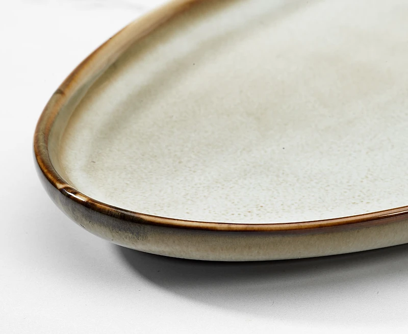 Assiette ovale Sandstone, 30 cm