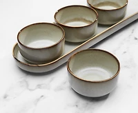 Ensemble à trempette Sandstone avec plateau de service, Ens. de 5 pièces