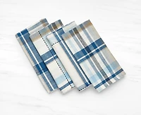 Serviettes de table Berkshire, motif à carreaux marine, Ens. de 4 