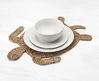 Napperon en ruppie maritime, forme de tortue