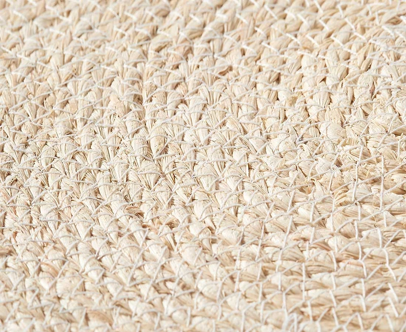 Napperon tissé rond Mazi, naturel, 38 cm