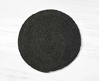 Napperon rond Mazi, noir, 38 cm