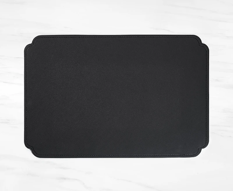 Napperon rectangulaire Lustre, argenté et noir