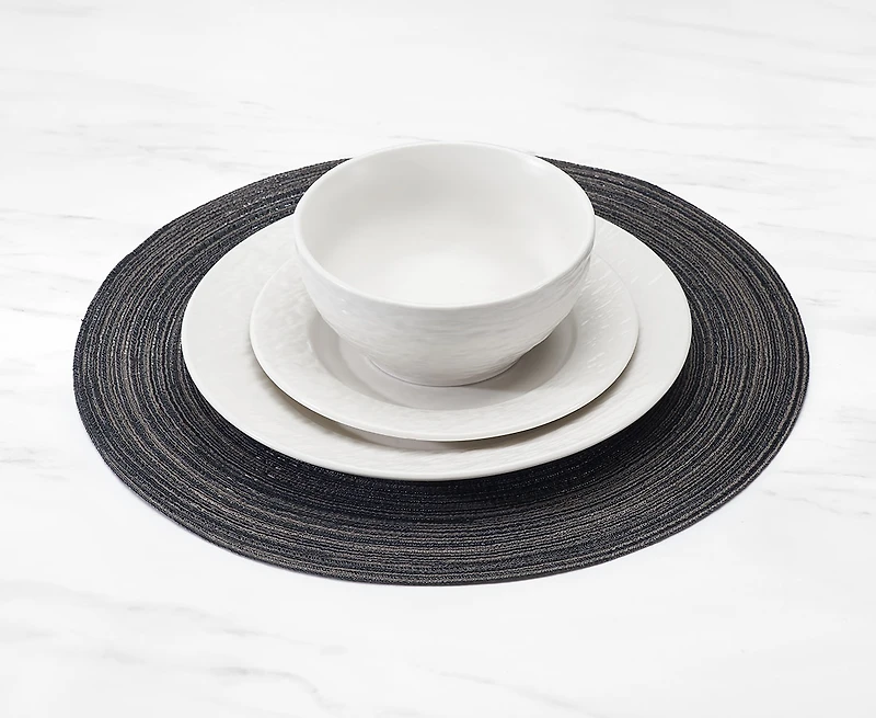 Napperon tissé Ora, anthracite