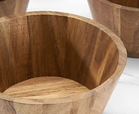 Saladiers en bois d’acacia Silo, Ens. de 4 