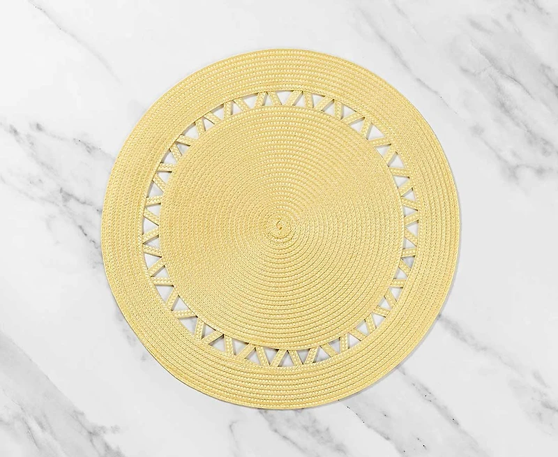 Napperon rond Santa Fe, jaune