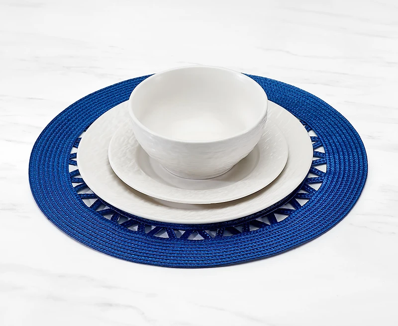 Santa Fe Round Placemat, Blue