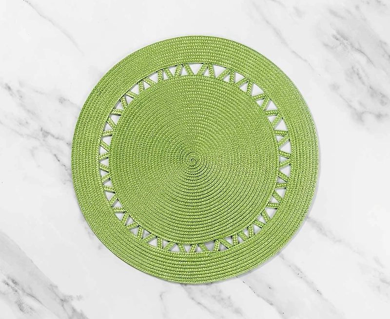 Santa Fe Round Placemat, Green