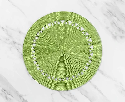 Santa Fe Round Placemat, Green
