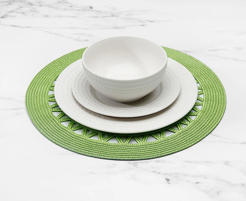 Santa Fe Round Placemat, Green