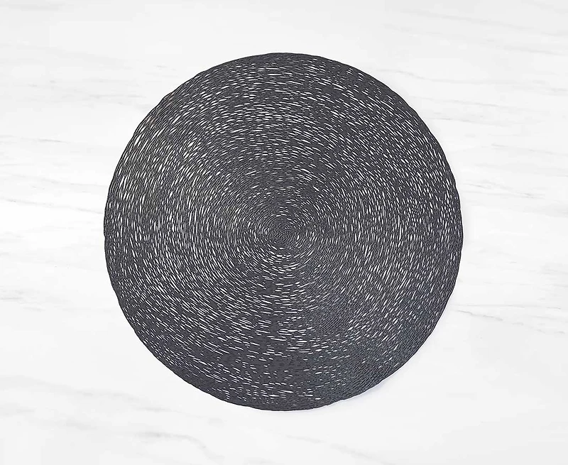 Cypriot Round Placemat, Grey