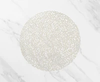 Napperon rond Lattice, blanc