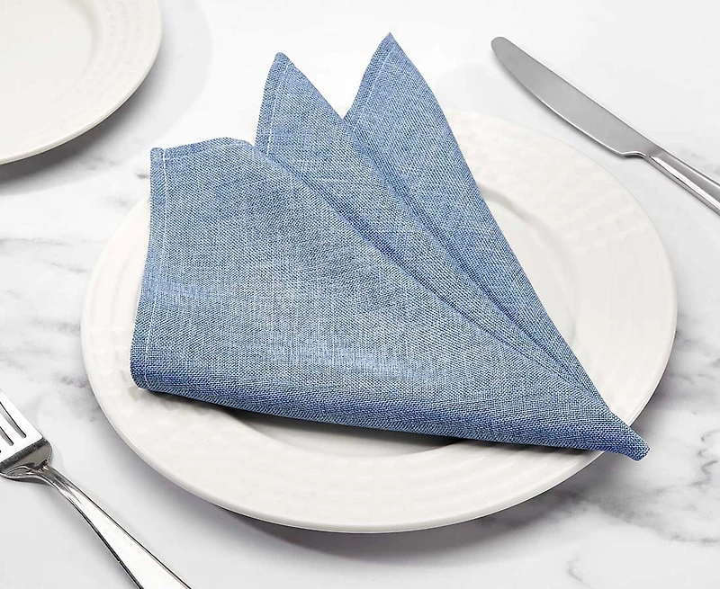 Ensemble de 4 serviettes de table, bleu