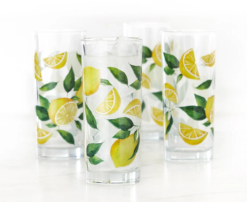 Ensemble de 4 verres Limoncello, Jaune et vert