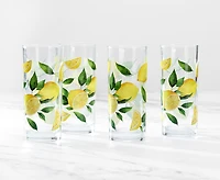 Ensemble de 4 verres Limoncello, Jaune et vert