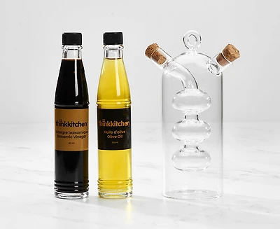 Ensemble flacon distributeur, huile et vinaigre Deliciae