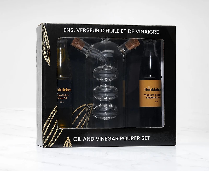 Ensemble flacon distributeur, huile et vinaigre Deliciae