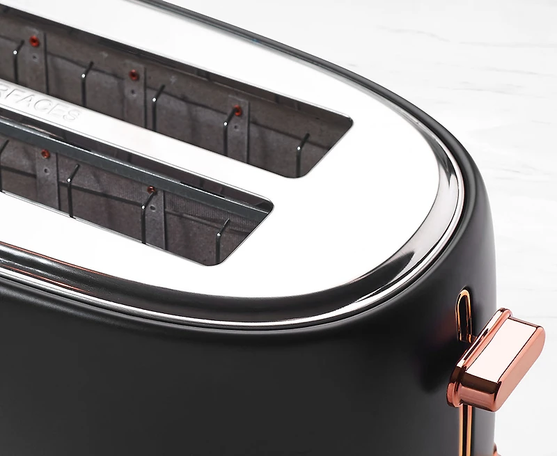 Grille-pain à quatre fentes thinkkitchen Slim, noir