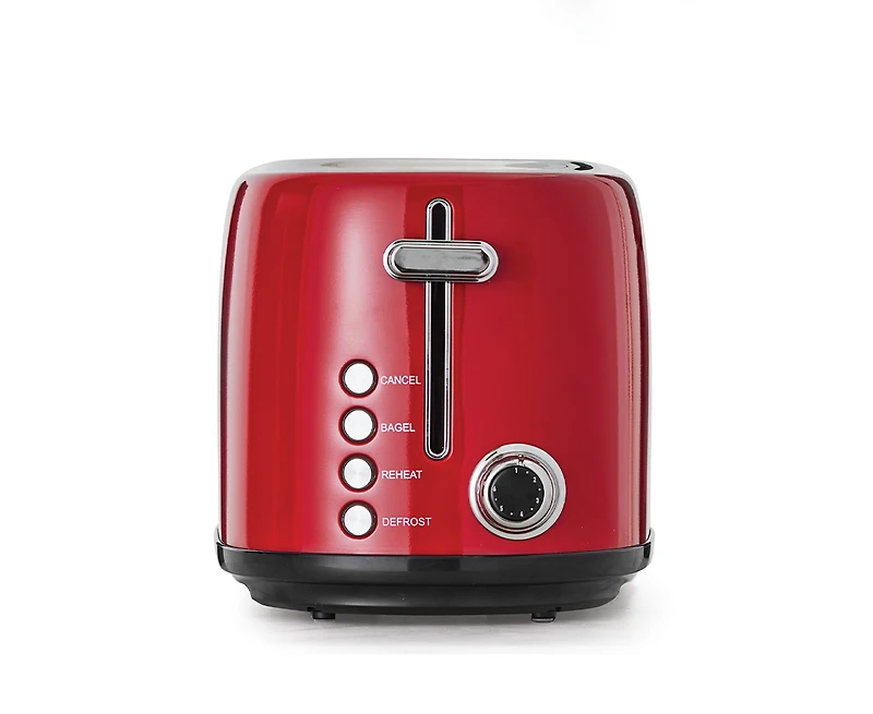 Grille-pain à quatre fentes thinkkitchen Slim, rouge
