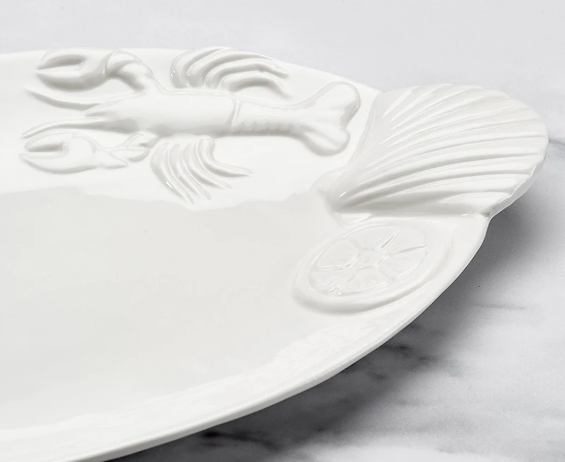 Plateau oval El-Mar, blanc