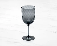 Verre à vin en acrylique Ripple, gris fumée, 380 ml
