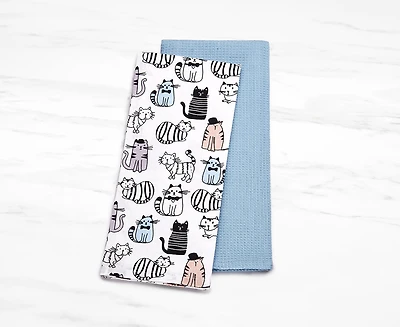 Linges de cuisine Meow, Ens. de 2 