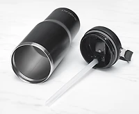Bouteille isotherme à double paroi avec bouchon à paille SIP, noire, 30 oz