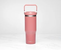 Bouteille isotherme à double paroi avec bouchon à paille SIP, terracotta, 30 oz
