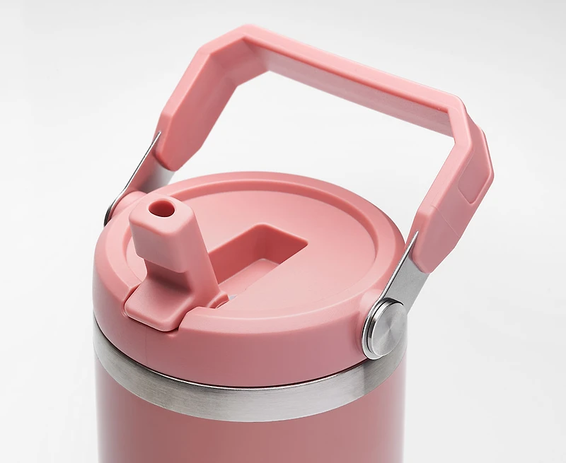 Bouteille isotherme à double paroi avec bouchon à paille SIP, terracotta, 30 oz