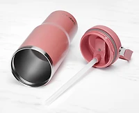 Bouteille isotherme à double paroi avec bouchon à paille SIP, terracotta, 30 oz