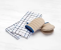 Ensemble de cuisine Duet avec 2 mini mitaines de four et 2 linges, multicolore