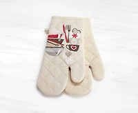Ensemble de 2 mitaines de four Amour, multicolore