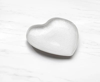 Assiette en forme de coeur Amore, 21 cm, transparente