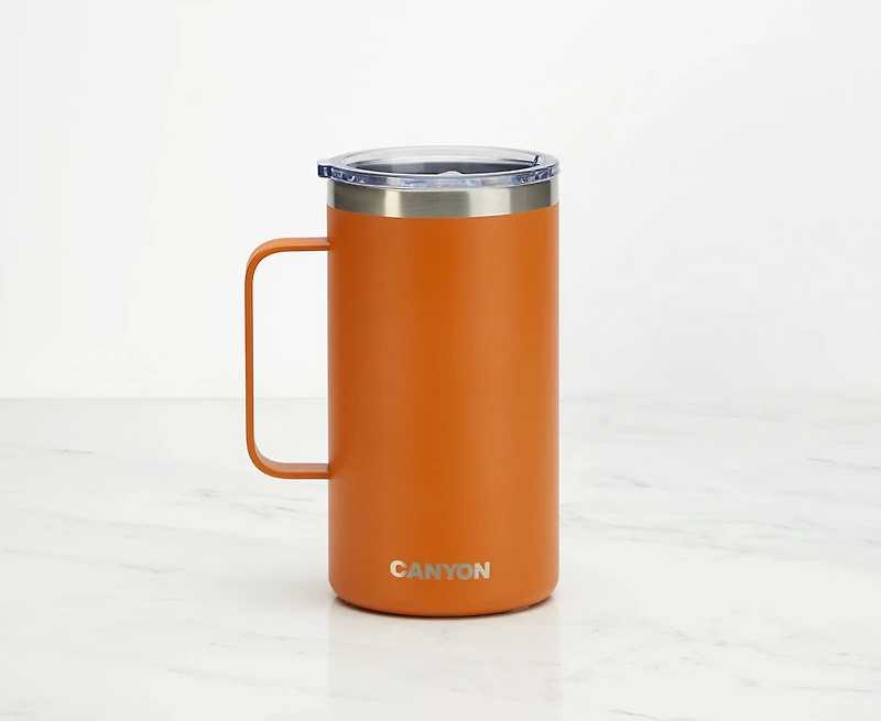Tasse de voyage isotherme à double paroie Canyon, 24 oz, orange brûlé