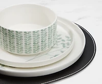 Buttercup 12-Pc Dinnerware Set, Green and White