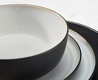 Ensemble de vaisselle de 12 pièces Granite, noir