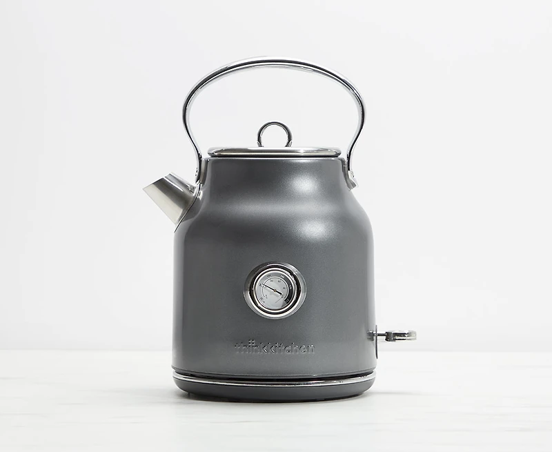 Bouilloire électrique Rétro thinkkitchen 1,7 L,  gris foncé