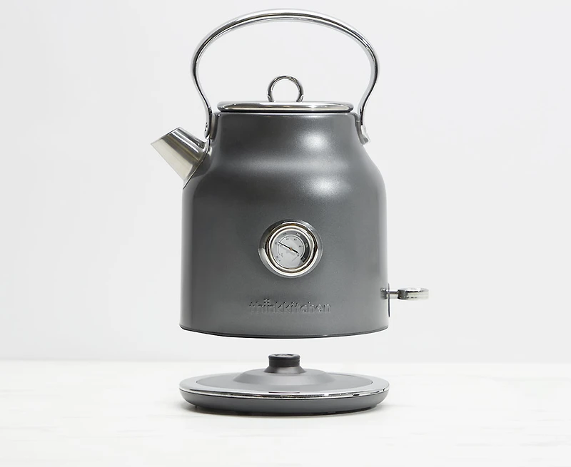 Bouilloire électrique Rétro thinkkitchen 1,7 L,  gris foncé