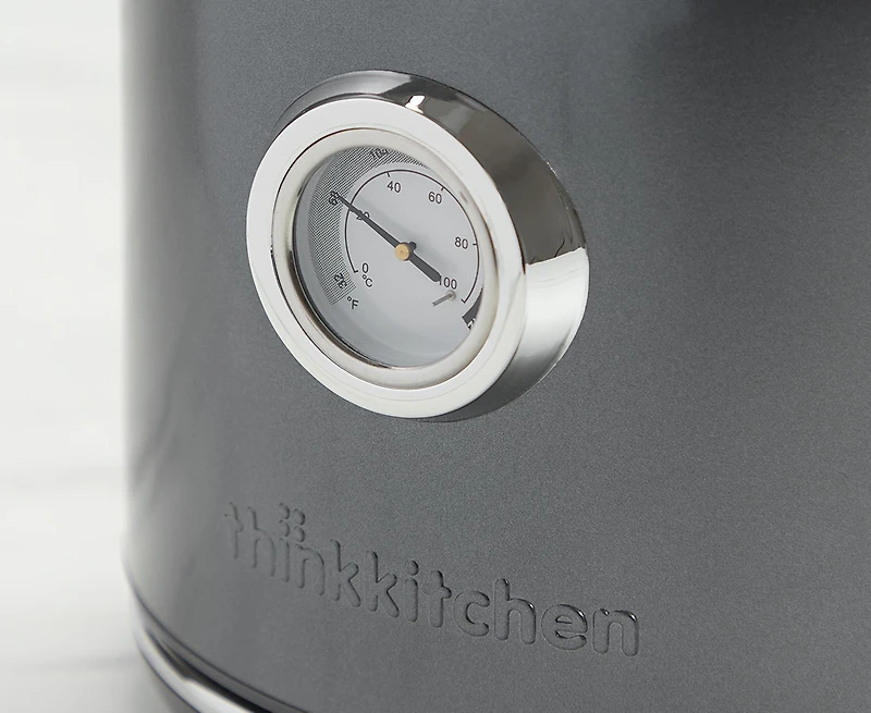 Bouilloire électrique Rétro thinkkitchen 1,7 L,  gris foncé