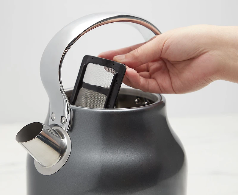 Bouilloire électrique Rétro thinkkitchen 1,7 L,  gris foncé